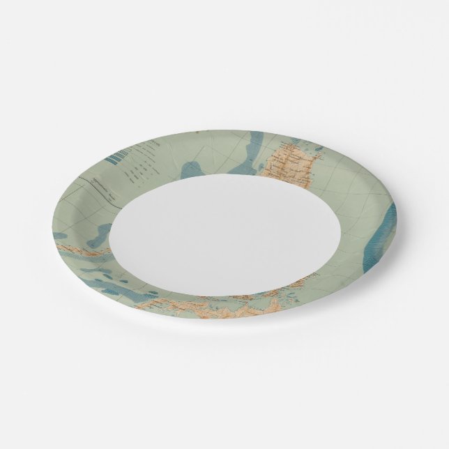 Map No 4 orographic Paper Plate (Angled)