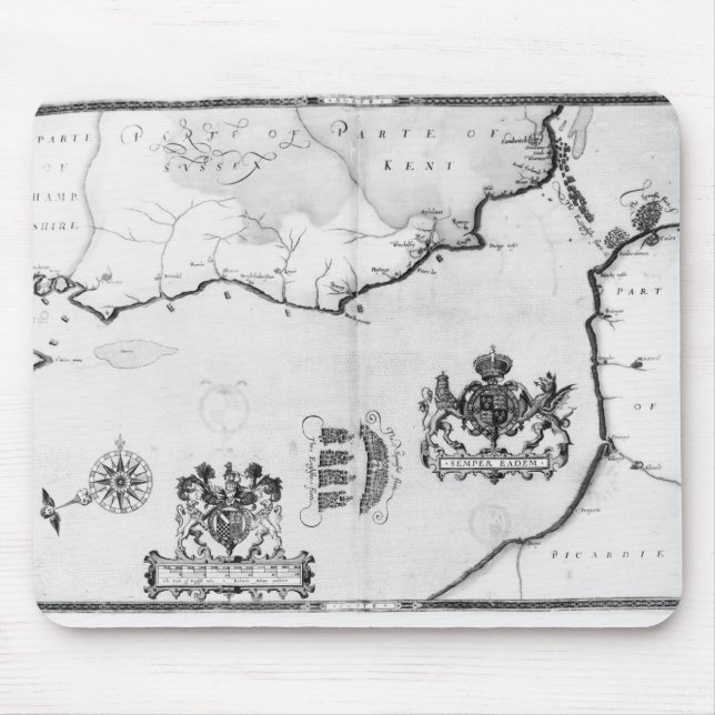 Map No.8 showing the route of the Armada fleet Mouse Mat (Front)