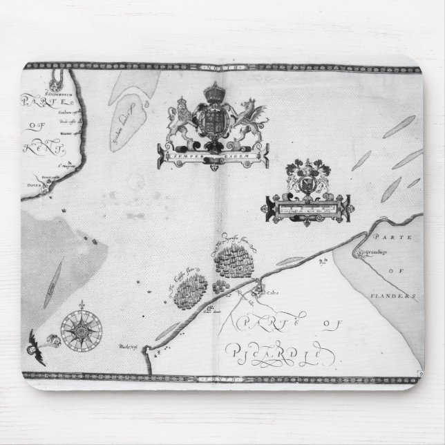 Map No.9 showing the route of the Armada fleet Mouse Mat (Front)