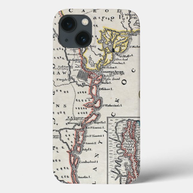Map: North America, C1700 Case-Mate iPhone Case (Back)