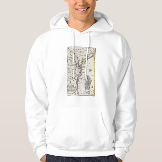Map: North America, C1700 Hoodie (Front)