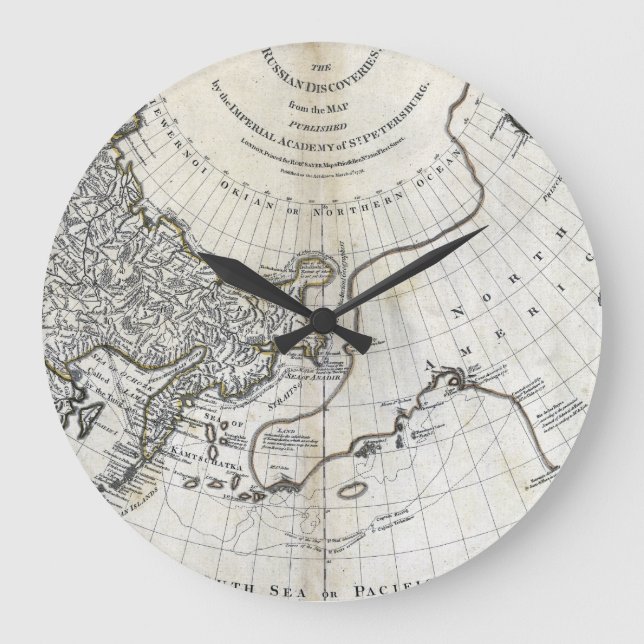 MAP: NORTH PACIFIC LARGE CLOCK (Front)
