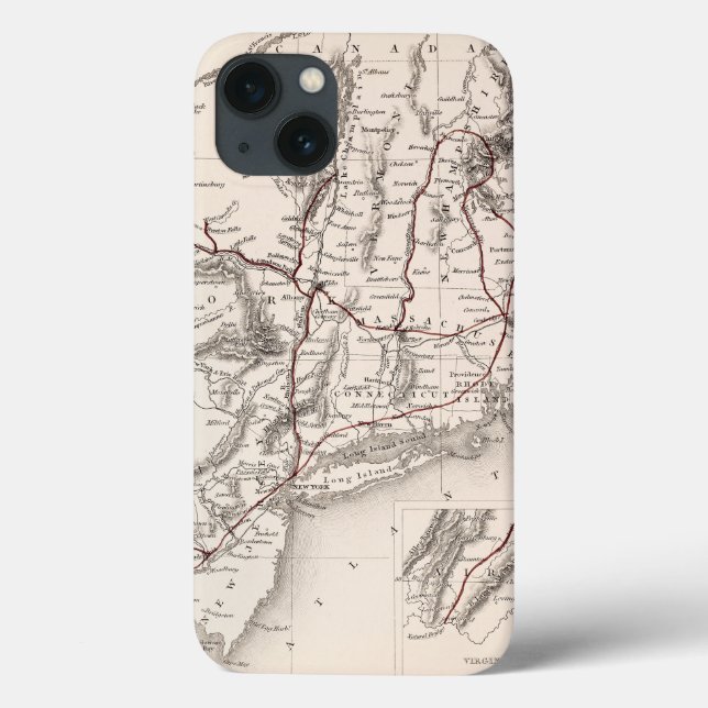Map: Northeast USA Case-Mate iPhone Case (Back)