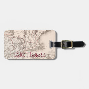 Map: Northeast USA Luggage Tag