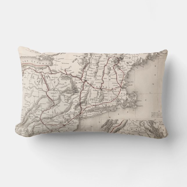 Map: Northeast USA Lumbar Cushion (Front)