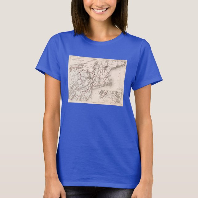 Map: Northeast USA T-Shirt (Front)