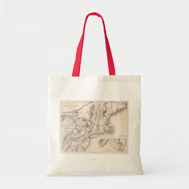 Map: Northeast USA Tote Bag (Front)