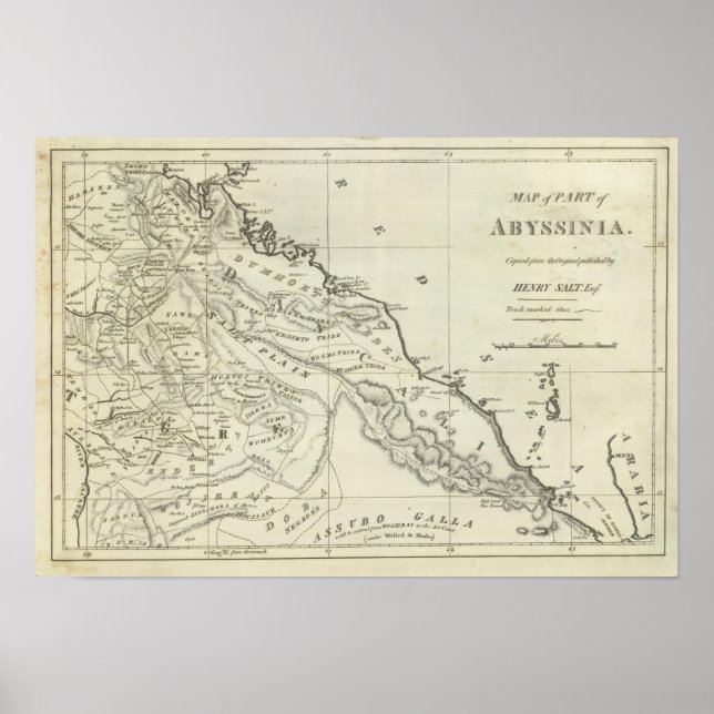 Map of Abyssinia Poster (Front)