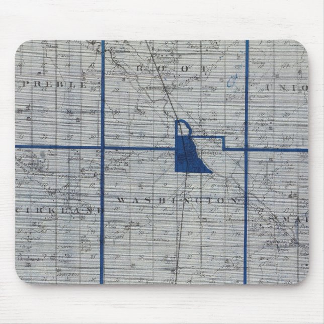 Map of Adams County Mouse Mat (Front)