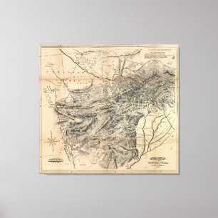Map of Afghanistan (1879) Canvas Print