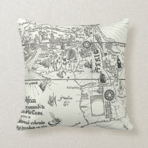 Map of Africa 1500 Cushion
