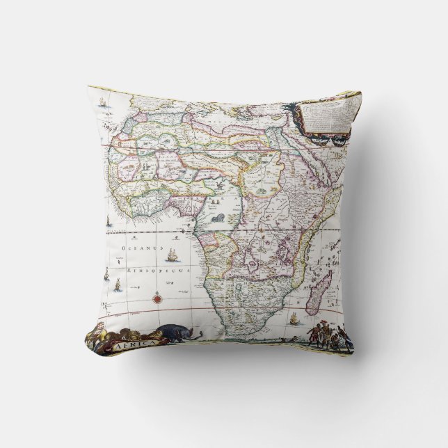 Map of Africa | 1696 Cushion (Front)