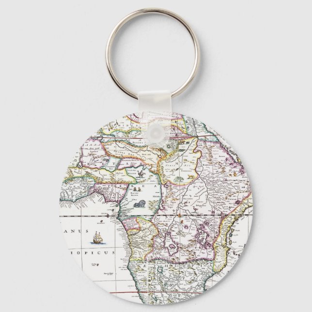 Map of Africa | 1696 Key Ring (Front)
