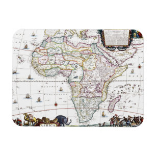 Map of Africa 1696 Magnet