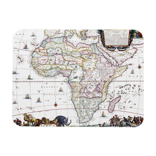 Map of Africa | 1696 Magnet (Horizontal)