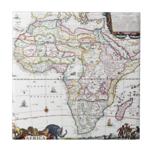Map of Africa 1696 Tile