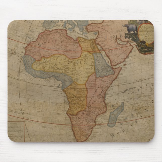 Map of Africa | 1700 Mouse Mat (Front)