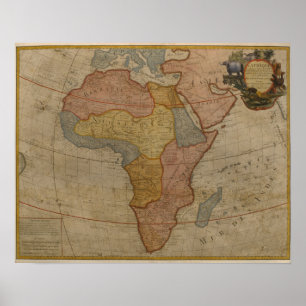 Map of Africa   1700 Poster