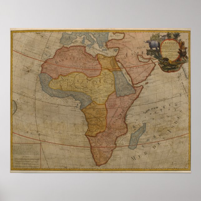 Map of Africa | 1700 Poster (Front)