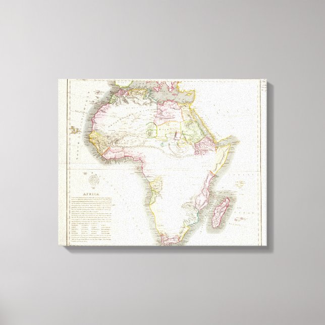 Map of Africa, 1821 Canvas Print (Front)