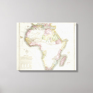 Map of Africa, 1821 Canvas Print