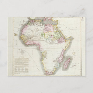 Map of Africa, 1821 Postcard