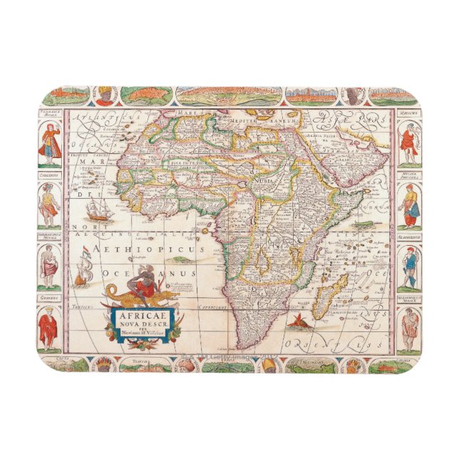 Map of Africa 2 Magnet (Horizontal)