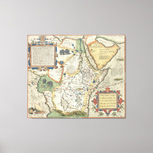 Map of Africa and the Arabian Peninsula 2 Canvas Print