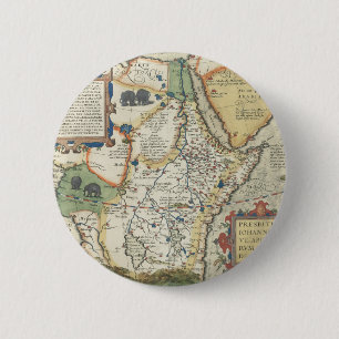 Map of Africa and the Arabian Peninsula 6 Cm Round Badge