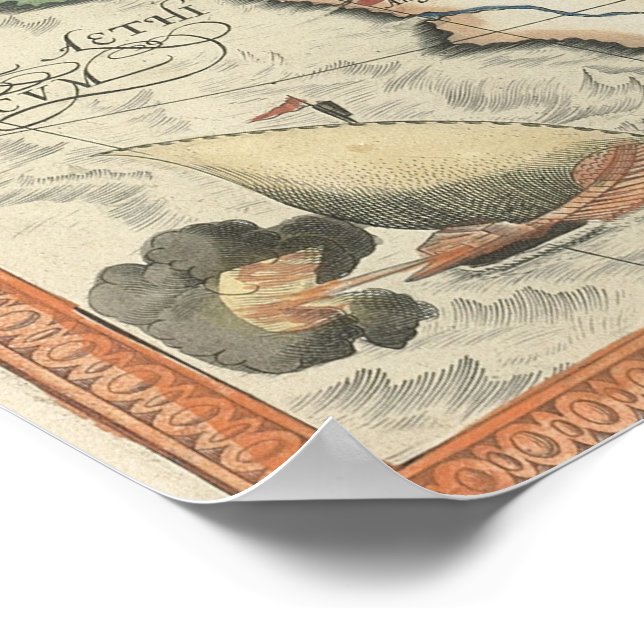 Map of Africa and the Arabian Peninsula Poster (Corner)