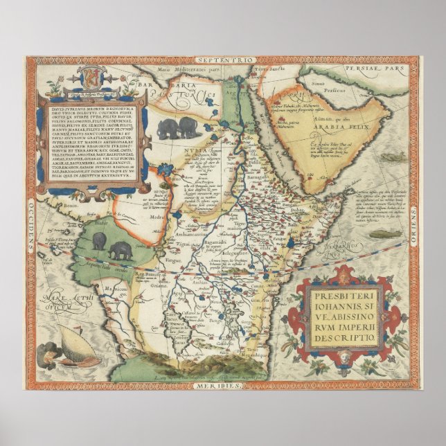 Map of Africa and the Arabian Peninsula Poster (Front)