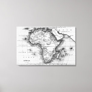 Map of Africa Engraved by Thomas Stirling Canvas Print