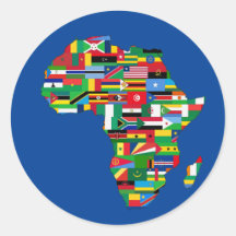 Map Of Africa Flags Each Country