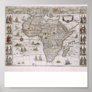map of Africa  from 1600 Poster