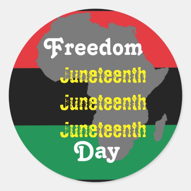 Map of Africa Juneteenth Classic Round Sticker (Front)