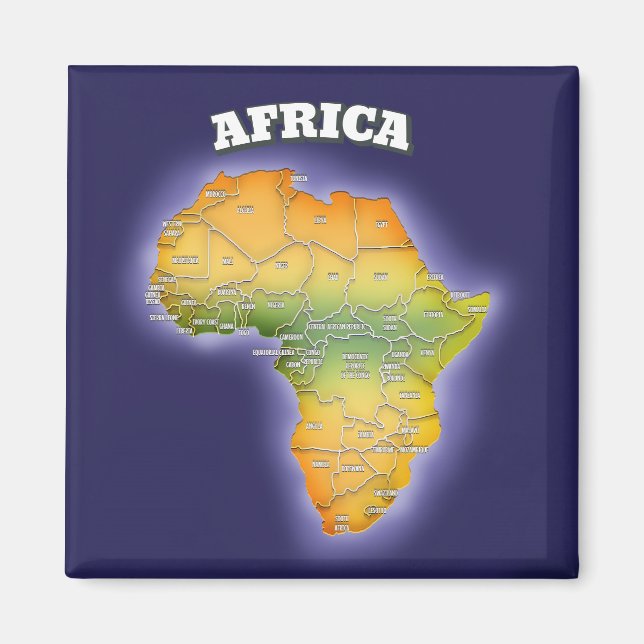 Map of africa magnet (Front)