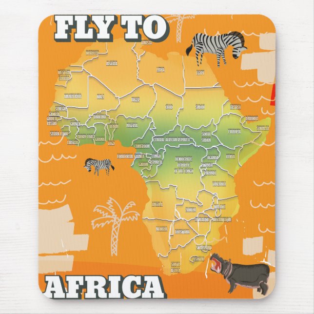Map of africa mouse mat (Front)