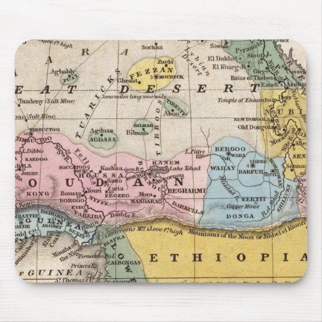 Map of Africa Mouse Mat (Front)
