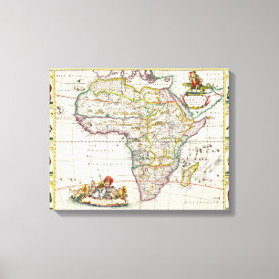 Map of Africa   Nova Africa 2 Canvas Print
