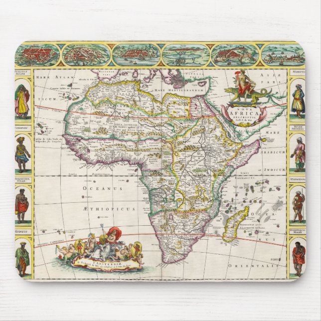Map of Africa | Nova Africa Mouse Mat (Front)