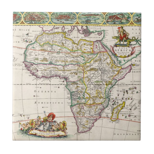 Map of Africa | Nova Africa Tile (Front)