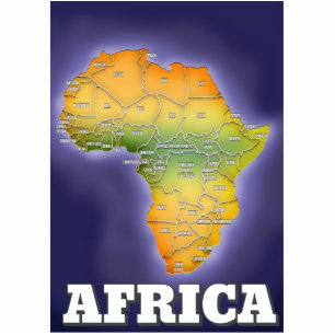 Map of africa photo sculpture magnet