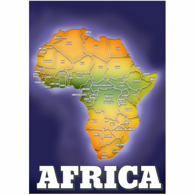 Map of africa photo sculpture magnet (Front)