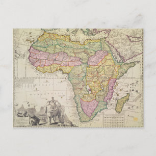 Map of Africa Postcard
