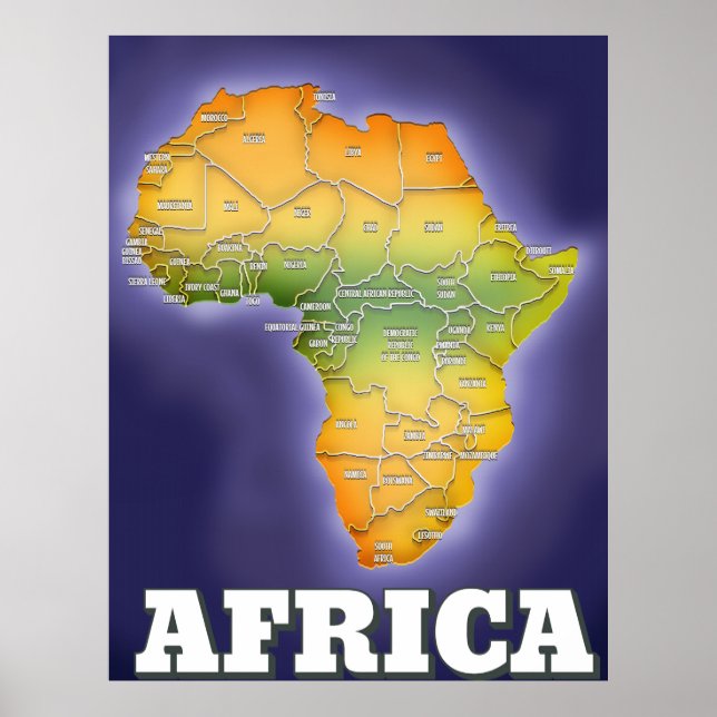 Map of africa poster (Front)