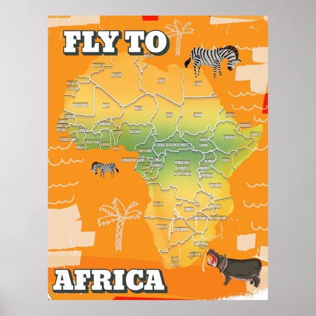 Map of africa poster (Front)