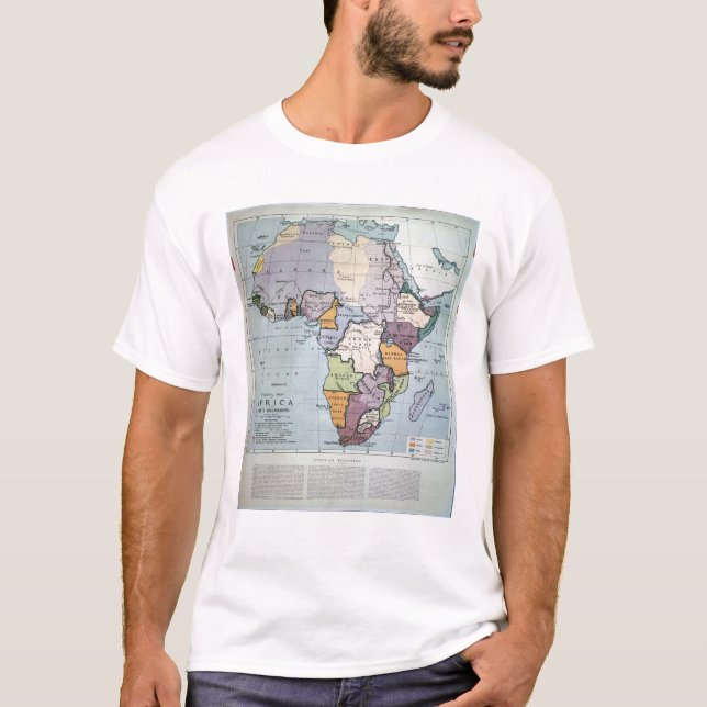 Map of Africa showing Treaty Boundaries, 1891 T-Shirt (Front)