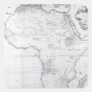 Map of Africa Square Sticker