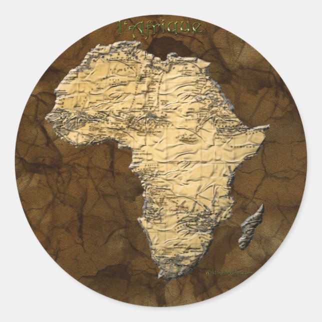 Map of Africa, The Dark Continent Classic Round Sticker (Front)