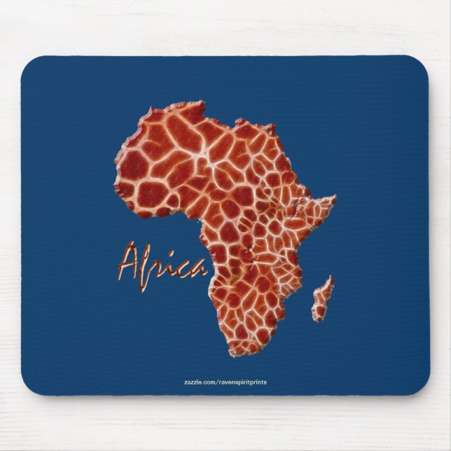 Map of Africa, The Dark Continent Mouse Mat (Front)